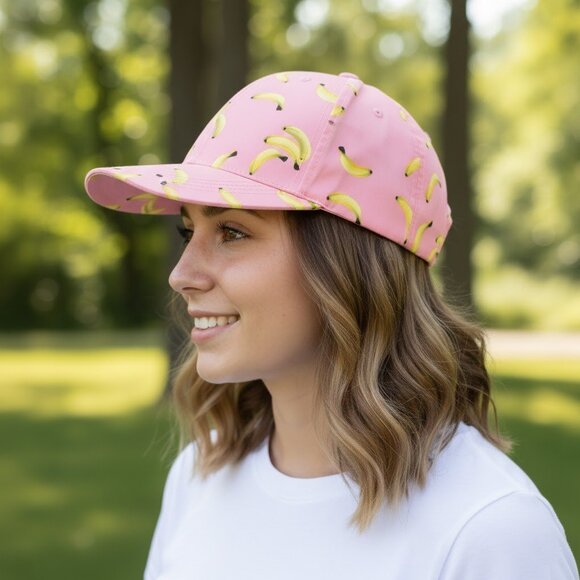 Banana Print / Youth / Teen / Kids Cap Hat - Picture 2 of 11
